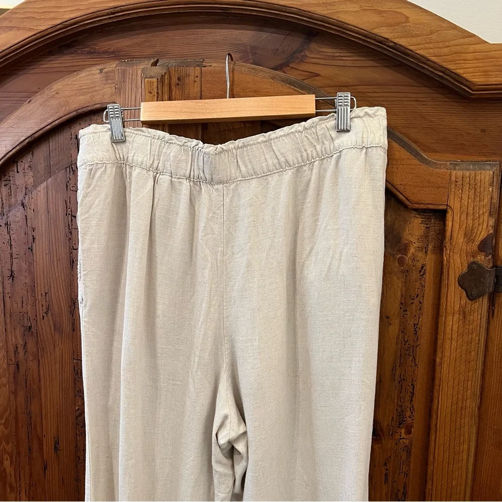 H&M Cream Cropped Wide Leg Pants